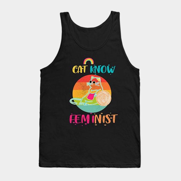 Cat Know Feminist Tank Top by 29 hour design